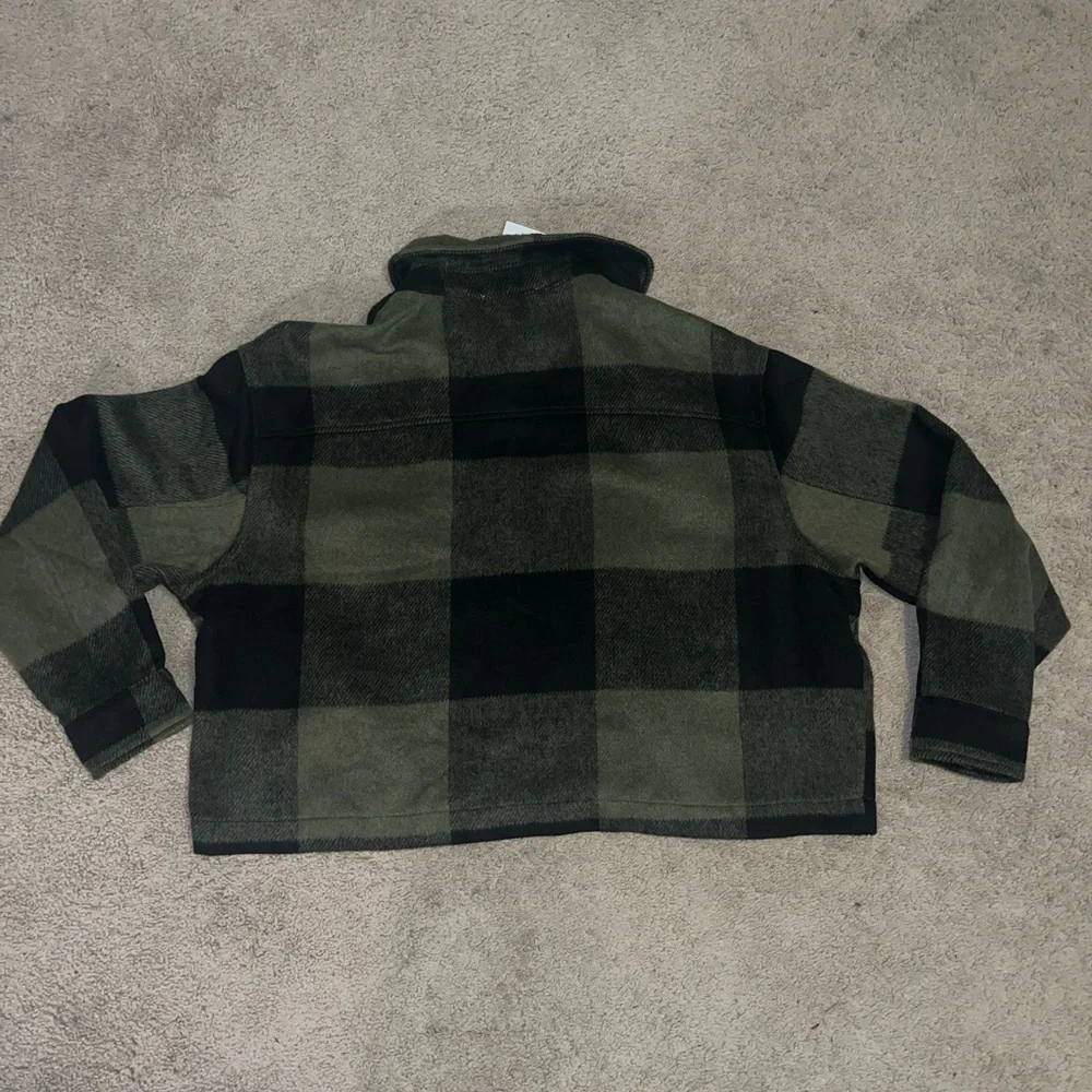 For The Republic Plaid Jacket - Black and Olive - Picture 2 of 2